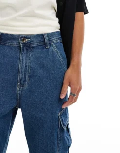 Vans Service Loose Denim Jeans In Classic Blue For Men Vintage Indigo -Kidivita Store 206730716 4