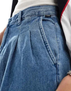 Vans Authentic Loose Tapered Pleated Jeans In Blue For Men Stonewash Blue -Kidivita Store 206730779 2