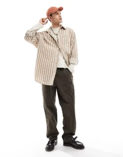 Vans Fatigue Loose Fit Tapered Trousers In Dark Brown For Men Turkish Coffee -Kidivita Store 206730841 1 turkishcoffee 1