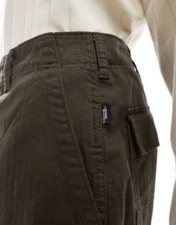 Vans Fatigue Loose Fit Tapered Trousers In Dark Brown For Men Turkish Coffee -Kidivita Store 206730841 3