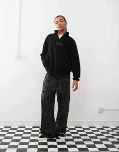 Vans Boxed Sherpa 1/4 Fleece In Black For Men -Kidivita Store 206730882 1 black 1