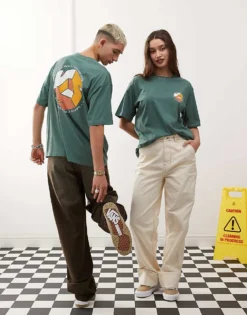 Vans V T-shirt In Dark Green For Men