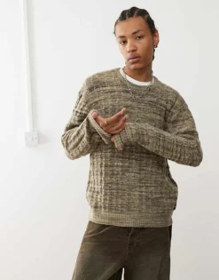 Vans Fremont Crew Sweater In Brown For Men