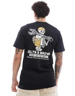 Vans Wrenched Skull Back Print T-shirt In Black For Unisex -Kidivita Store 206731301 4