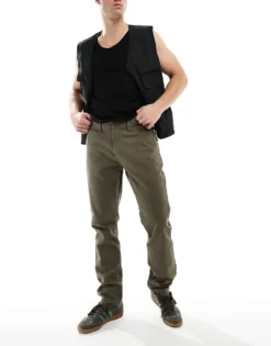 Vans Authentic Slim Chino Trousers In Tan For Men Bungee Cord -Kidivita Store 206731325 1 bungeecord 1