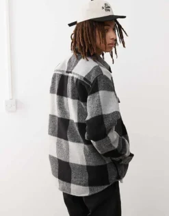 Vans Denby Fuzzy Shacket In Black For Men Black-drizzle -Kidivita Store 206738247 4