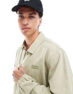 Vans Torrey Canvas Coach Jacket In Light Tan For Men Elm -Kidivita Store 206738265 4