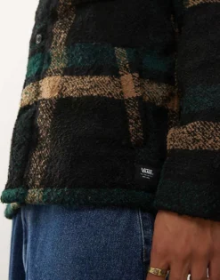 Vans Raywood Shacket In Black And Brown For Men -Kidivita Store 206738270 3