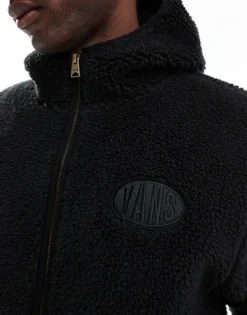 Vans Whittle Sherpa Jacket In Black For Men -Kidivita Store 206738287 4
