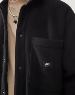 Vans Penmar Heavyweight Polar Fleece Shacket In Black For Men -Kidivita Store 206738300 4