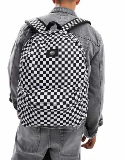 Vans Old Skool Check Backpack In Black And White For Unisex Black-white -Kidivita Store 206738334 4