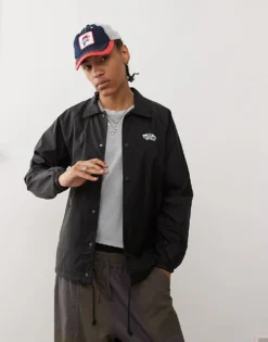 Vans Torrey Coach Jacket With Left Chest Logo In Black For Men Black-white -Kidivita Store 206738425 1 blackwhite 1