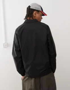 Vans Torrey Coach Jacket With Left Chest Logo In Black For Men Black-white -Kidivita Store 206738425 4