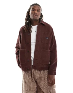 Vans Drill Chore Corduroy Jacket In Dark Brown For Men Bitter Chocolate
