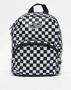 Vans Got This Mini Backpack In Black And White For Unisex Black-white
