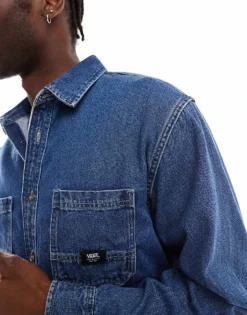 Vans Stevens Denim Shirt In Classic Blue For Men Vintage Indigo -Kidivita Store 206738519 3