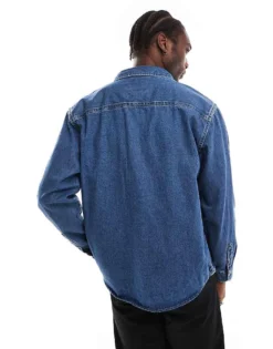 Vans Stevens Denim Shirt In Classic Blue For Men Vintage Indigo -Kidivita Store 206738519 4