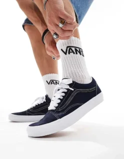 Vans Old Skool Trainers In Dark Blue For Unisex Parisian Night -Kidivita Store 206985776 4
