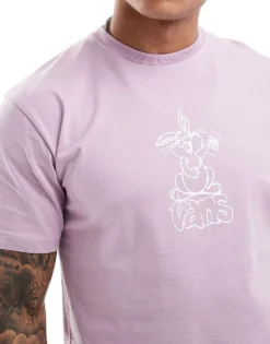 Vans Short Sleeve T-shirt With Back Print In Lavender Mist For Men -Kidivita Store 206986528 3