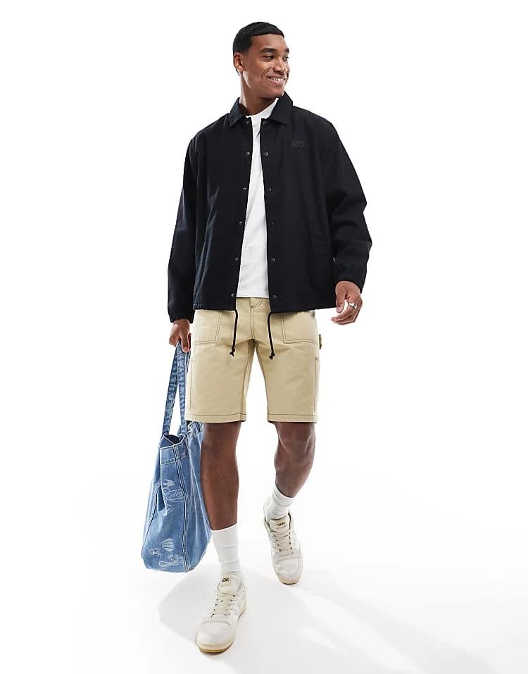 Vans Torrey Canvas Coach Jacket In Black For Men 2 Vans Torrey Canvas Coach Jacket In Black For Men - Image 2