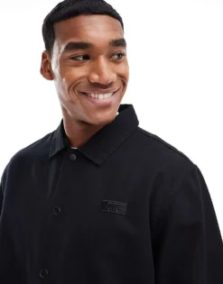 Vans Torrey Canvas Coach Jacket In Black For Men 7 Vans Torrey Canvas Coach Jacket In Black For Men -Kidivita Store 206986732 3