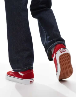 Vans Old Skool In Racing Red/true White For Unisex -Kidivita Store 207732696 3
