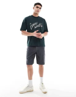 Vans Check-5 Loose Corduroy Short In Asphalt For Men