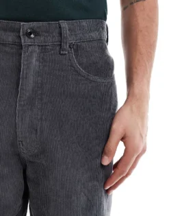 Vans Check-5 Loose Corduroy Short In Asphalt For Men -Kidivita Store 207733076 3