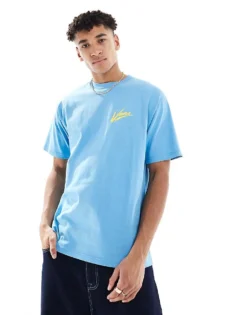 Vans Brush Script Loose Short Sleeves In Heritage Blue For Men -Kidivita Store 207733142 4