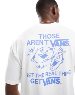 Vans Chuckling Duo Loose Short Sleeves In White For Men