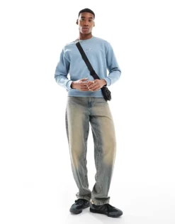 Vans Essential Relaxed Crew Sweatshirt In Blue For Men Citadel -Kidivita Store 207733227 3