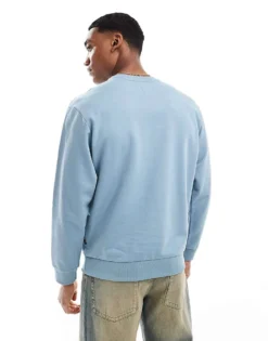 Vans Essential Relaxed Crew Sweatshirt In Blue For Men Citadel -Kidivita Store 207733227 4
