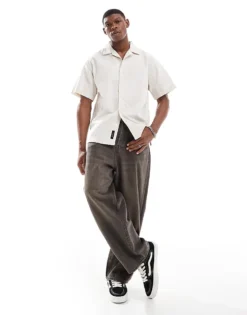 Vans Kessler Checkerboard Short Sleeves Woven In White/marshmallow For Men -Kidivita Store 207733244 2