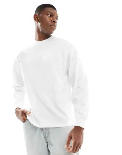 Vans Original Standards Long Sleeve Top In White For Men