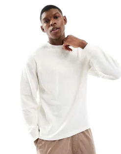 Vans Mte Navigate Long Sleeves Thermal Tshirt In White For Men Egret