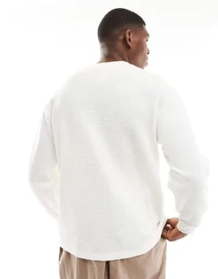 Vans Mte Navigate Long Sleeves Thermal Tshirt In White For Men Egret -Kidivita Store 207733326 3