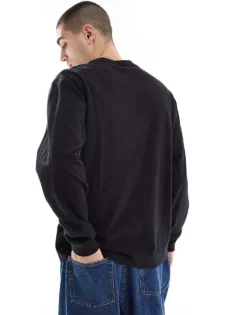 Vans Original Standard Long Sleeve T-shirt In Black For Men -Kidivita Store 207733359 4
