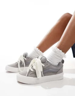 Vans Knu Skool Trainers In Gray For Unisex -Kidivita Store 207733397 5