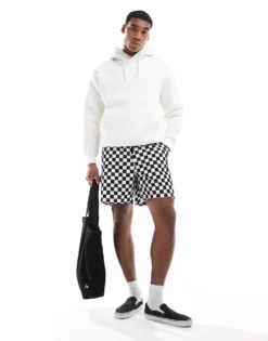 Vans Range Relaxed Elastic Short In Checkerboard For Men
