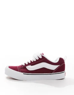 Vans Knu Skool Trainers In Red For Unisex Rhododendron -Kidivita Store 207887791 5
