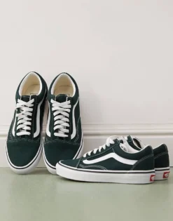 Vans Old Skool Colour Theory Trainers In Dark Green For Unisex -Kidivita Store 208059479 3