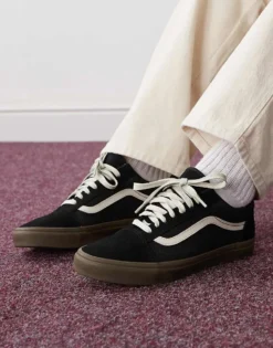 Vans Old Skool Heavy Canvas Trainers In Black With Gum Sole For Unisex -Kidivita Store 208059538 1 black 1