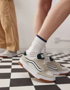 Vans Hylane Chunky Suede Trainers In Beige With Green Detail For Unisex -Kidivita Store 208059575 4