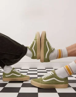 Vans Old Skool Trainers With Crepe Sole In Green For Unisex -Kidivita Store 208059815 1 green 1