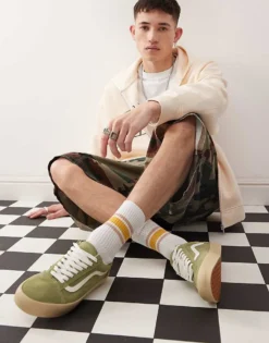 Vans Old Skool Trainers With Crepe Sole In Green For Unisex -Kidivita Store 208059815 3