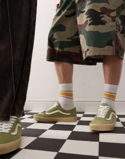 Vans Old Skool Trainers With Crepe Sole In Green For Unisex -Kidivita Store 208059815 4