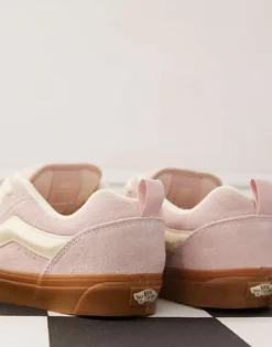 Vans Knu Skool Chunky Suede Trainers In Light Pink With Gum Sole For Unisex -Kidivita Store 208059945 4