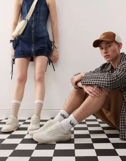 Vans Old Skool Trainers With Oversized Laces In Off White For Unisex -Kidivita Store 208059969 1 offwhite 1