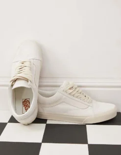 Vans Old Skool Trainers With Oversized Laces In Off White For Unisex -Kidivita Store 208059969 4