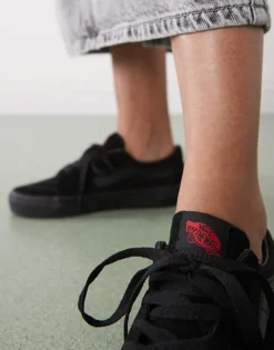 Vans Sk8-Low Trainers In Triple Black For Unisex -Kidivita Store 208060721 3